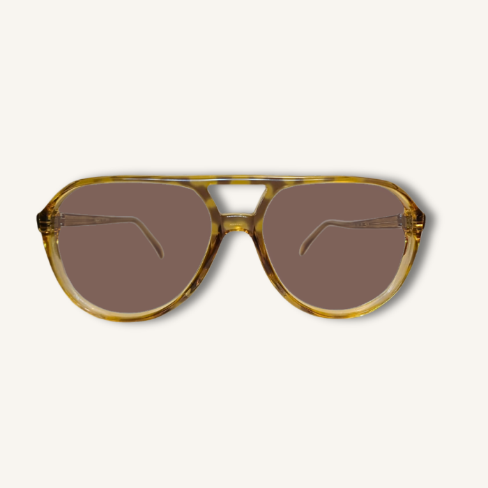 Gafa vintage aviador serpiente amarilla - 015 soft brown Gafas vintage, modelo exclusivo aviador serpiente amarilla. Sólo 1 unidad disponible. Añade elegancia única a tu estilo.