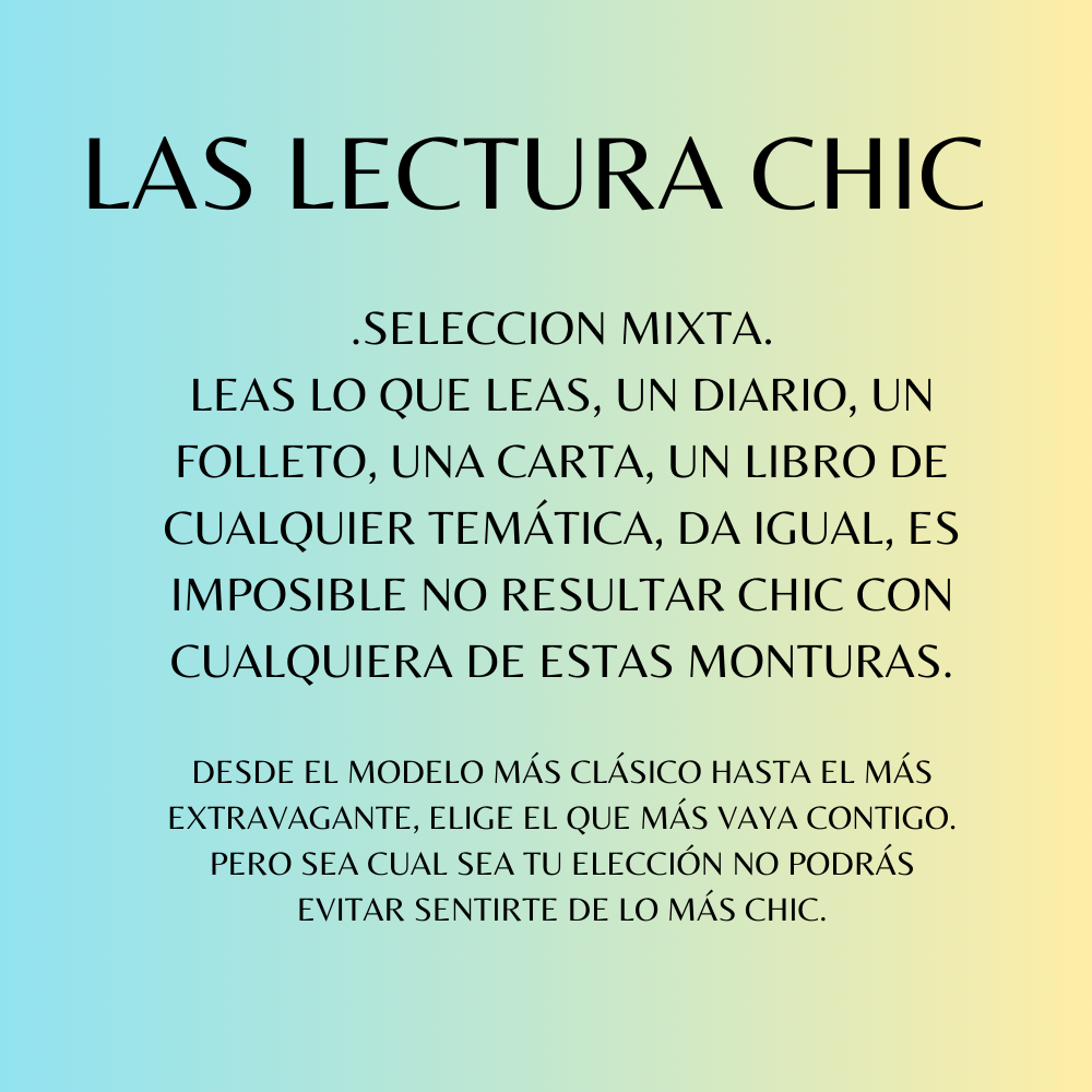 ESCAPARATE LAS LECTURA CHIC